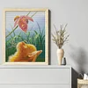 Staring Cat-14CT Stamped Cross Stitch 44*56cm/17.32*22.05in tapestrymarket
