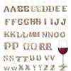 2pcs/set DIY 26 Letters Double Side Diamond Painting Wine Glass Charms Identification Kit