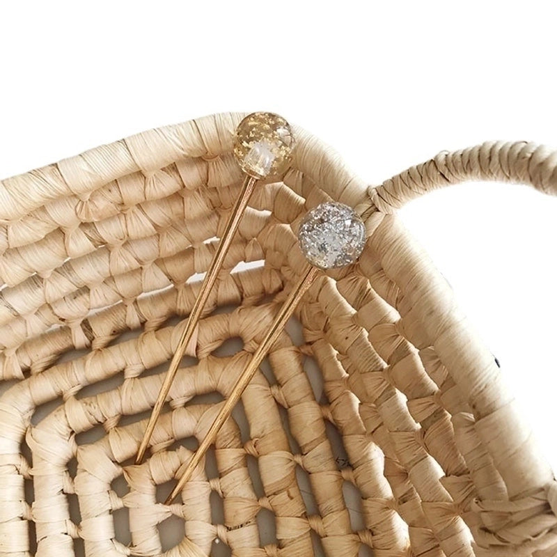 Minimalist Round Metal Plating Hairpin