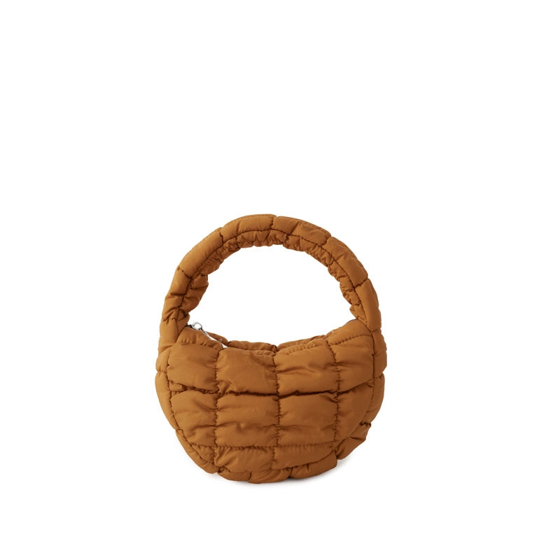 Women’s Small Nylon Solid Color Basic Zipper Cloud Shape Bag