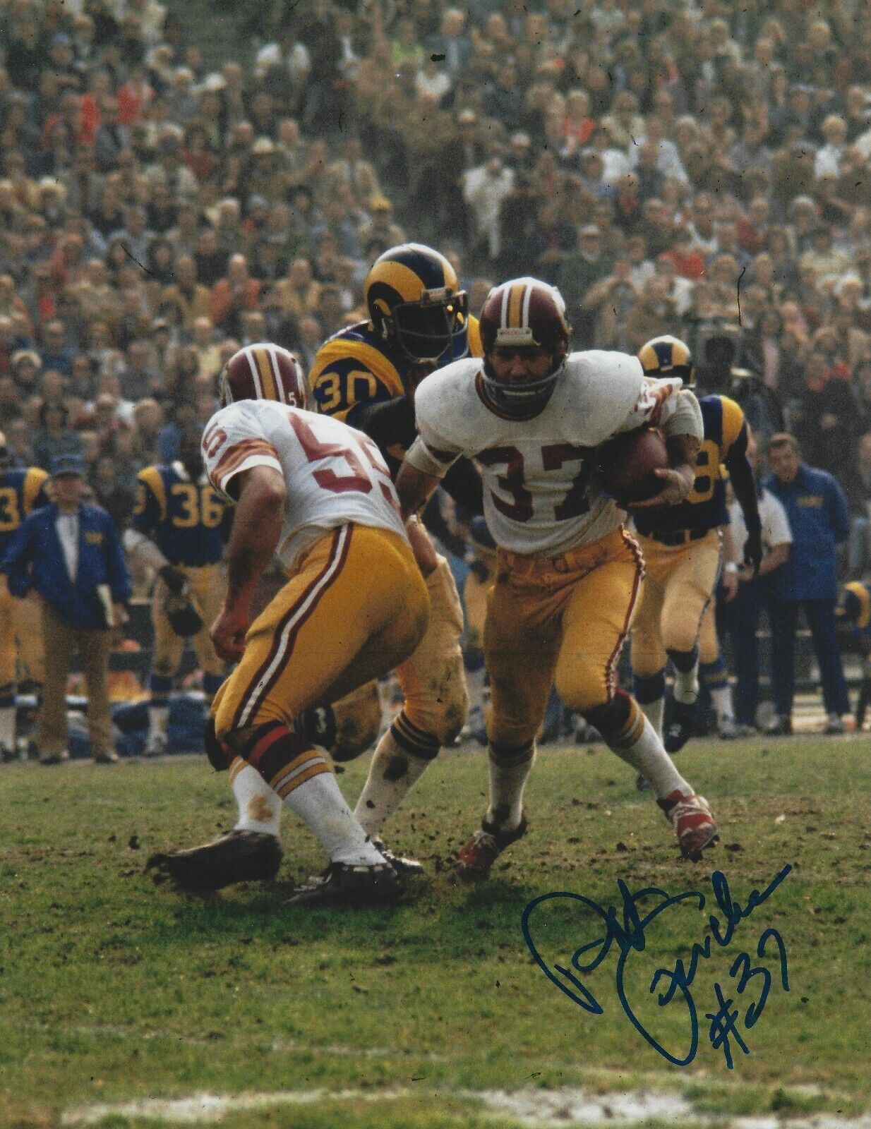 Signed 8x10 PAT FISCHER Washington Redskins Autographed Photo Poster painting - w/ COA