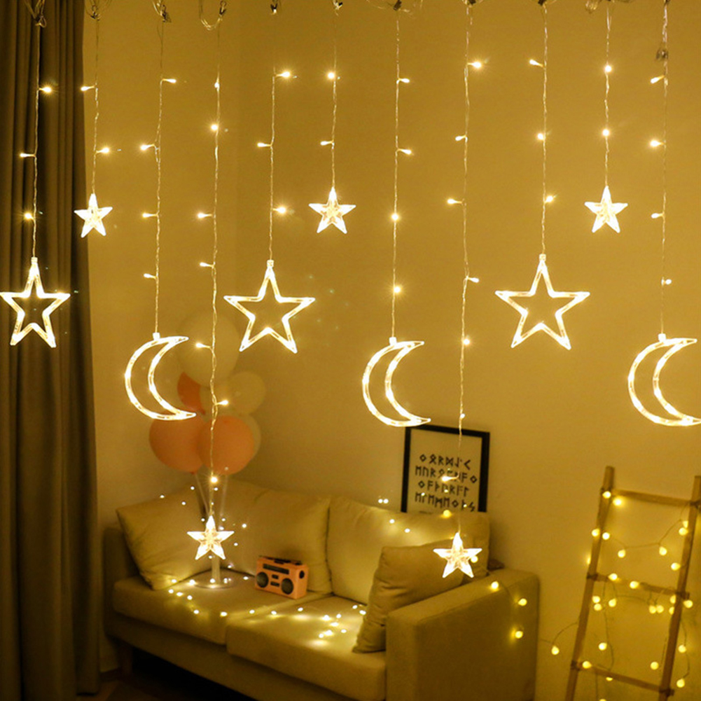 

LED Star Moon With Controller-Curtain String Night Light, 501 Original