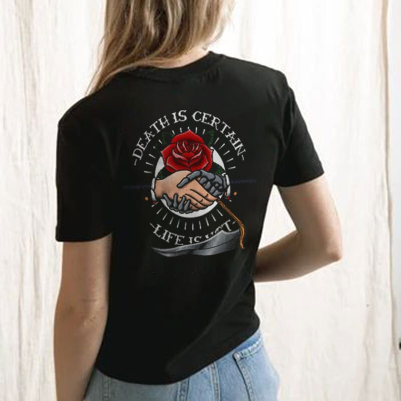 Hand and rose print t-shirt designer - Krazyskull