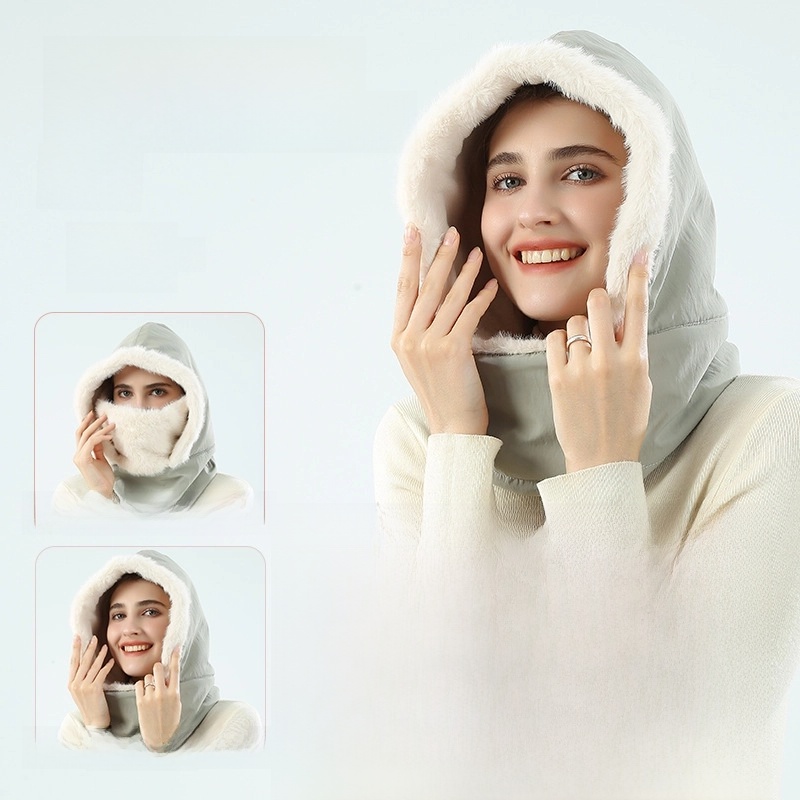 Ski Hat Head Cover Polar Fleece Scarf Scarf Face Protection Neck Integrated Cycling Cold-proof Outdoor Sports Warm