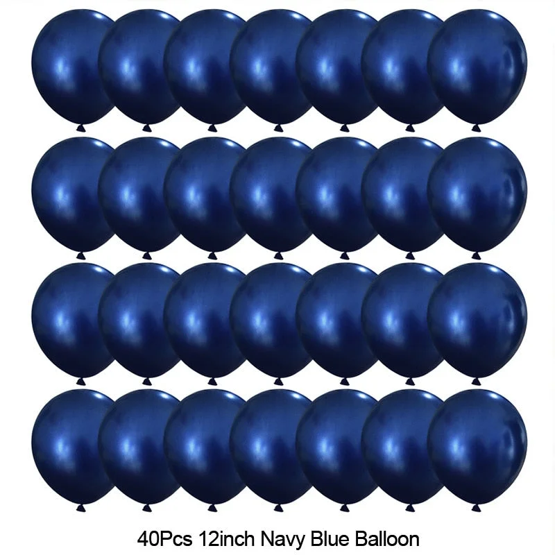 40pcs Navy Blue Balloon Set Wedding Kids Birthday Party Latex Confetti Balloons Garland Graduation Party Decoration Baby Shower