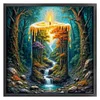 Silhouette Candle Scenery-11CT Stamped Cross Stitch 50*50cm/19.69*19.69in