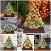 DIY Wooden Diamond Painting Xmas Tree Desktop Ornaments Double Side Printed Desk Decor Kits