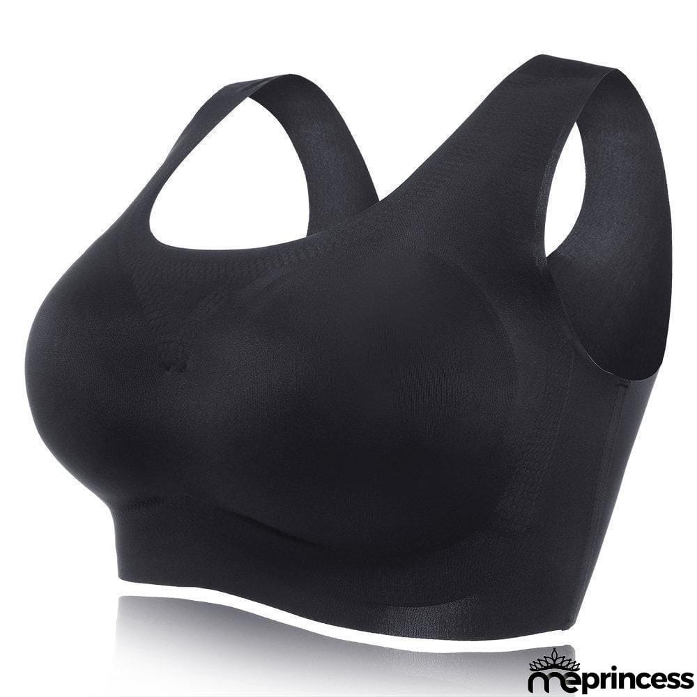Super Comfy High Elastic Wireless Full Busty Soft Bras - Silver Gray