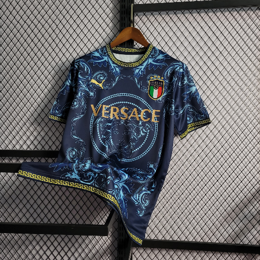 2022 Italy x Versace blue Thai football jersey