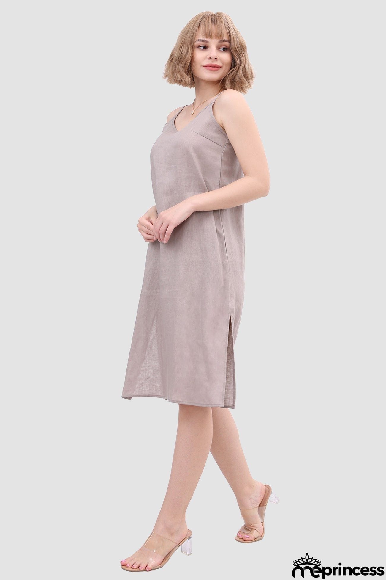 Daisy Linen Slip Dress