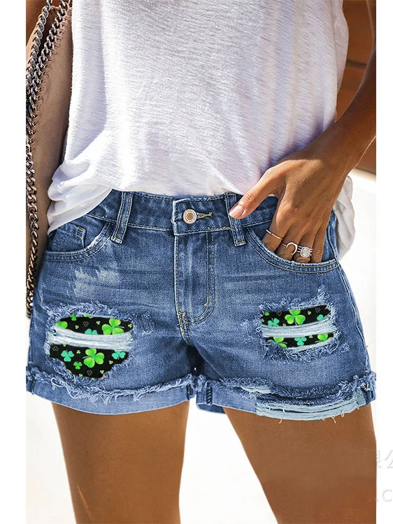 Pocket Shorts Fashion Rim Jeans