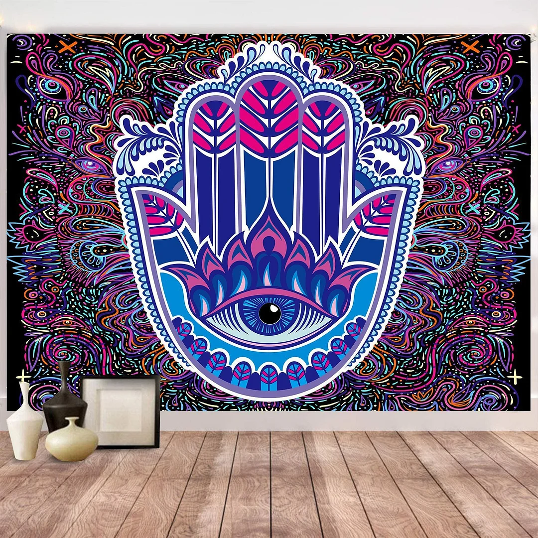 Indian Rainbow Psychedelic Buddha Tapestry Bohemia Abstract Mushroom Wall Hanging Tapestries Hippie Tarot Elephant Blanket Decor
