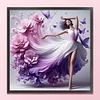 (Counted/Stamped)Flower Dance Girl-11CT Cross Stitch 45*45cm