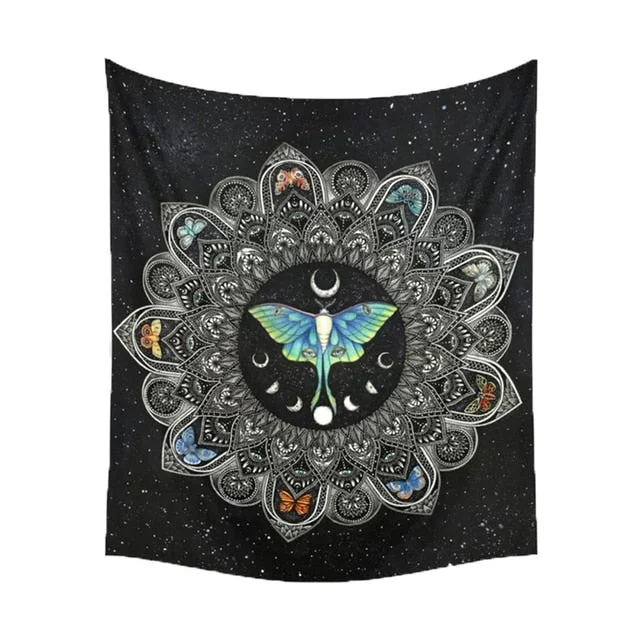 Tarot Tapestry Boho Tapestry Wall Hanging Moon Phase Magic Hand Tapestries Bedroom Decor Bedspread Cover Sun Moon Wall Decor