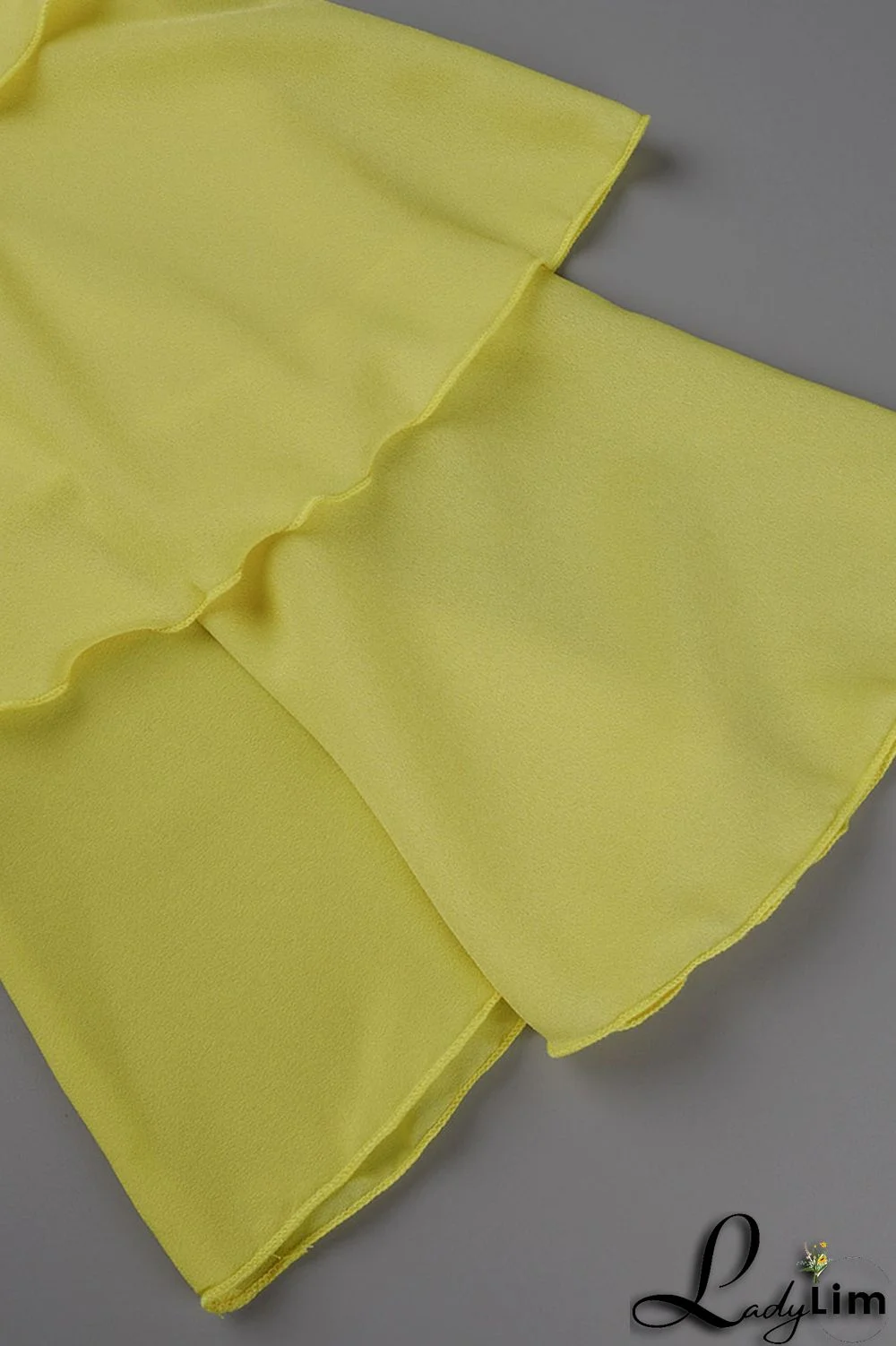 Yellow Fashion Sexy Patchwork Backless Off the Shoulder Long Sleeve Two Pieces