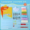Hair Clip Crochet Starter Kits with Step-by-Step Video Tutorials, Gift Home Decoration