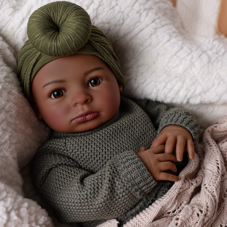 Babeside Quiet Reborn Baby Laney 20'' American African Older Healing of the Heart