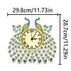 DIY Diamond Painting Special Shaped Art Clock Kits(Peacock)