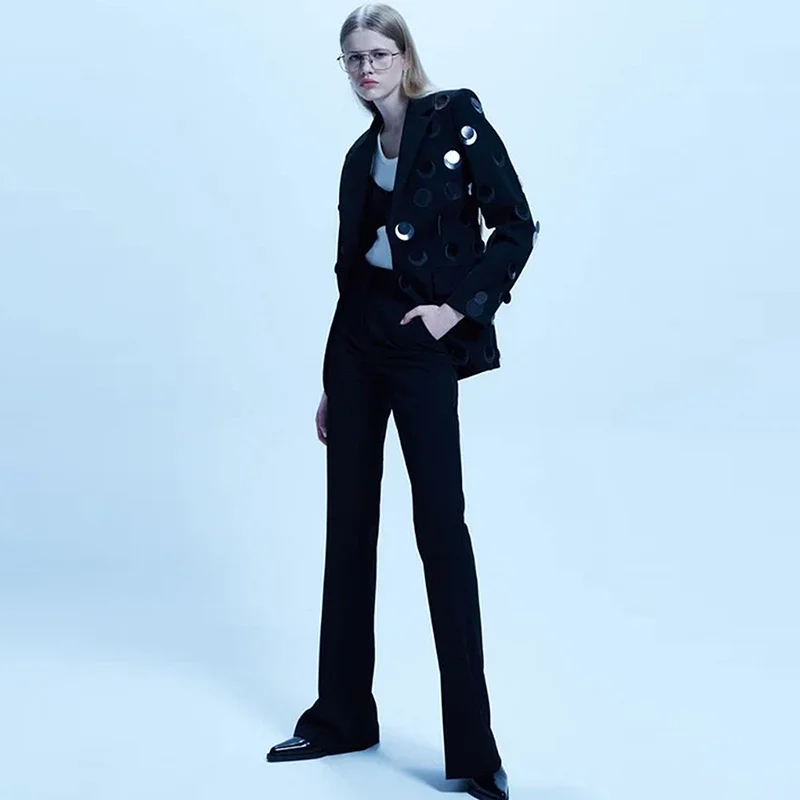 Nigikala Nigikala New Star Personality Fashion Big Sleek One-Buckle-Fits-Fit Suit Jacket Jacket
