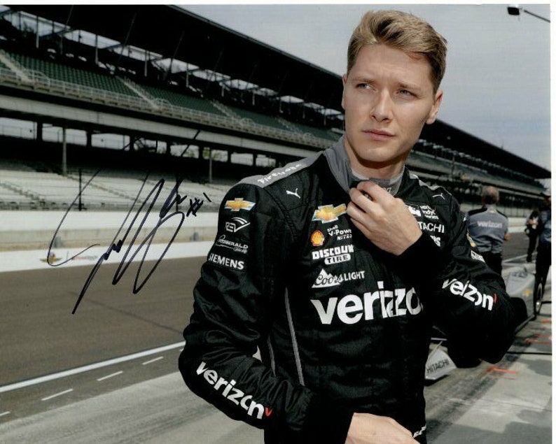 Joseph newgarden signed autographed indycar race car driver Photo Poster painting