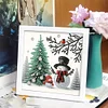 5D DIY Partial Special Shaped Drill Diamond Painting Xmas Snowman Decor With Frame Kit 18x18cm