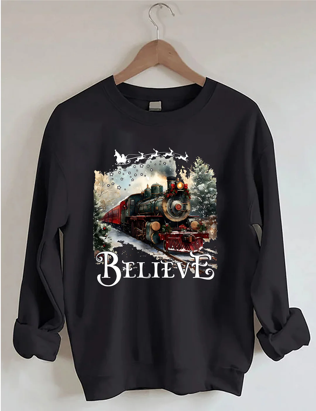 Believe Train Christmas Sweatshirt