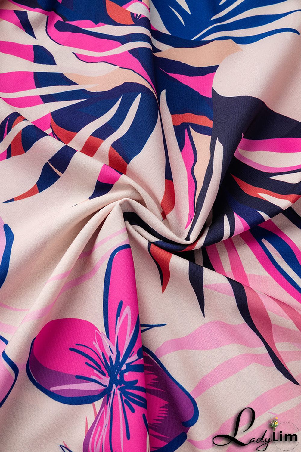 Rose Red Casual Print Backless Off the Shoulder Lantern Dress Dresses