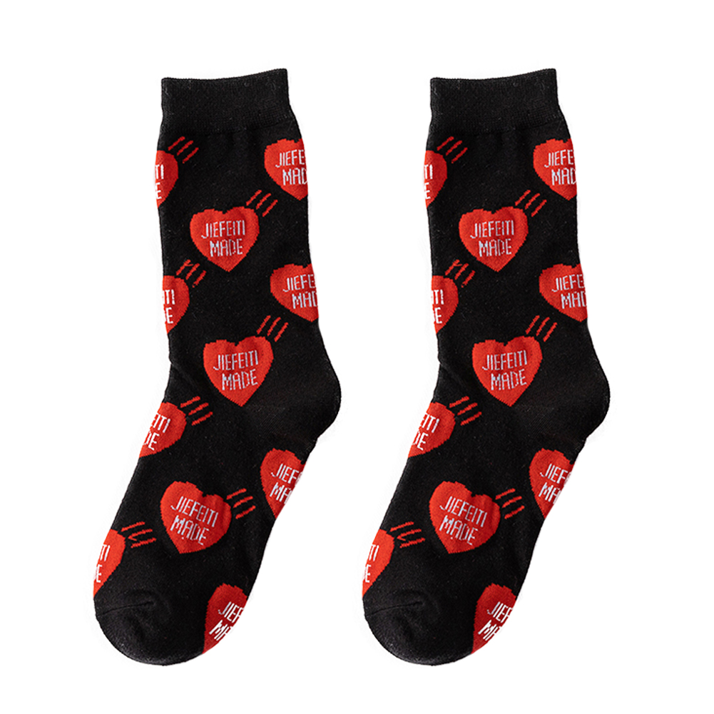 

Casual Colorful Love Women Calf Length Socks Hip Hop Street Pile Heap Socks, 501 Original
