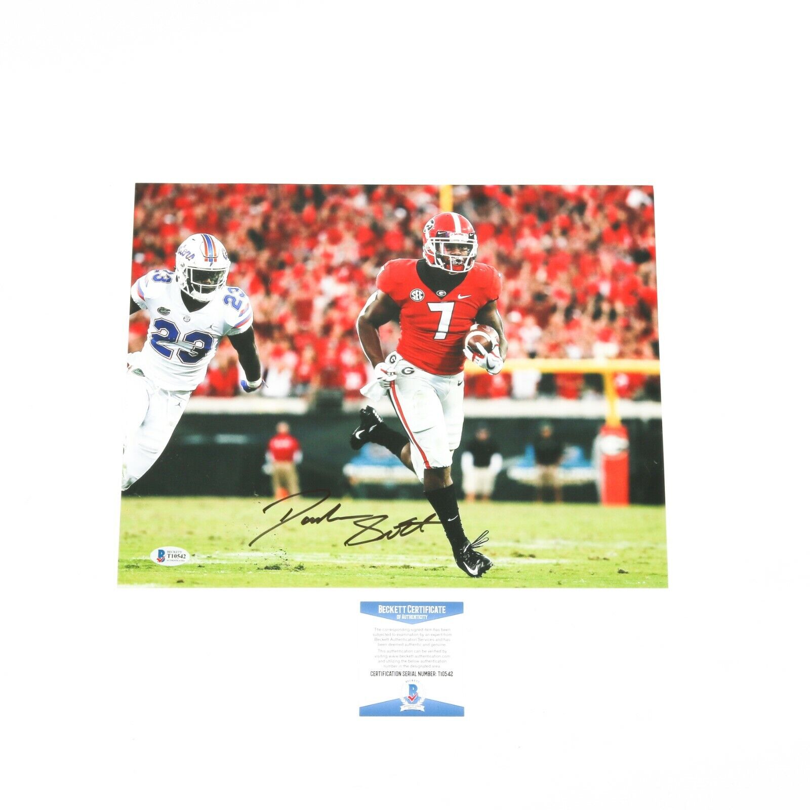 D’Andre Swift Signed Photo Poster painting Georgia Bulldogs Autograph Detroit Lions Beckett Coa