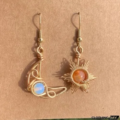 Beaded Alloy Earrings