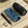 Silicone Case Fit for JBL Charge 6 Wireless BT Speakers Travel Carrying Sleeve with Carabiner and Shoulder Strap Protective Soft Skin