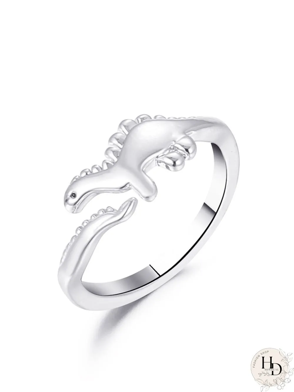 Metal Dinosaur Open Ring