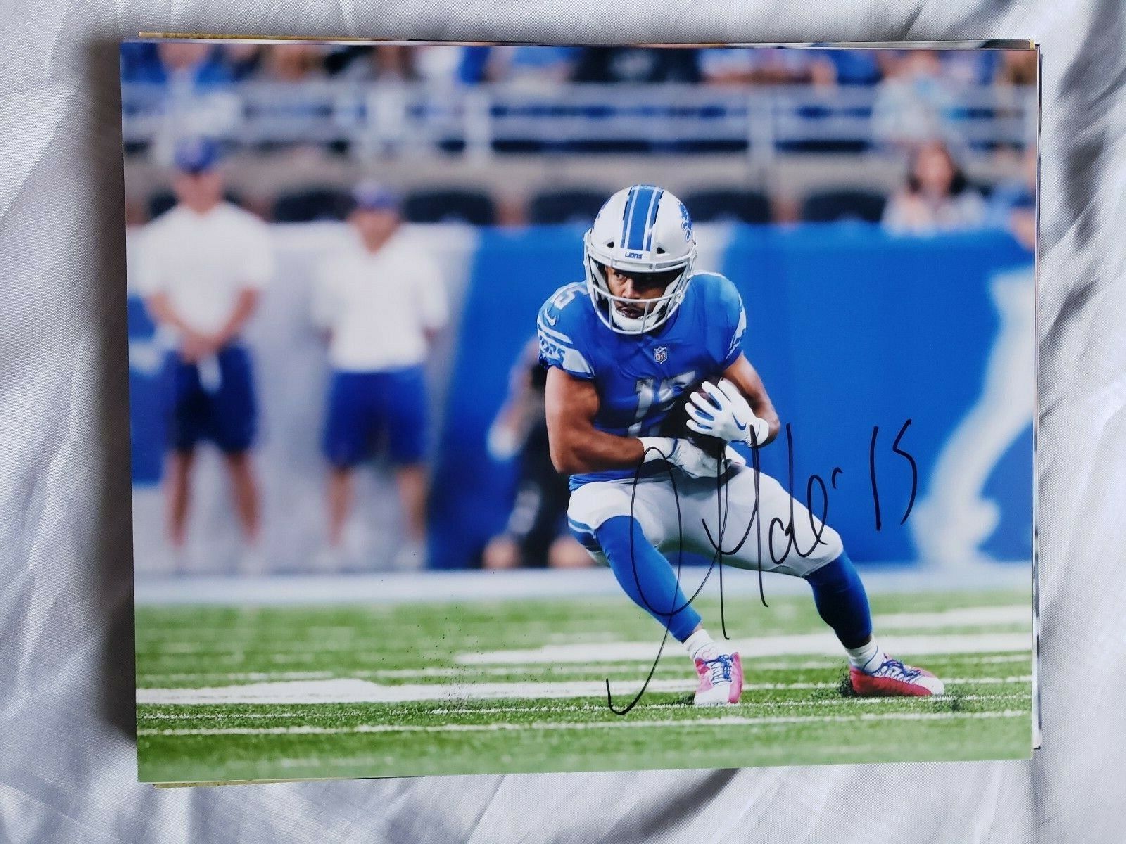 GOLDEN TATE DETROIT LIONS SIGNED AUTOGRAPHED 8X10 Photo Poster painting COA FOOTBALL NY GIANTS 3