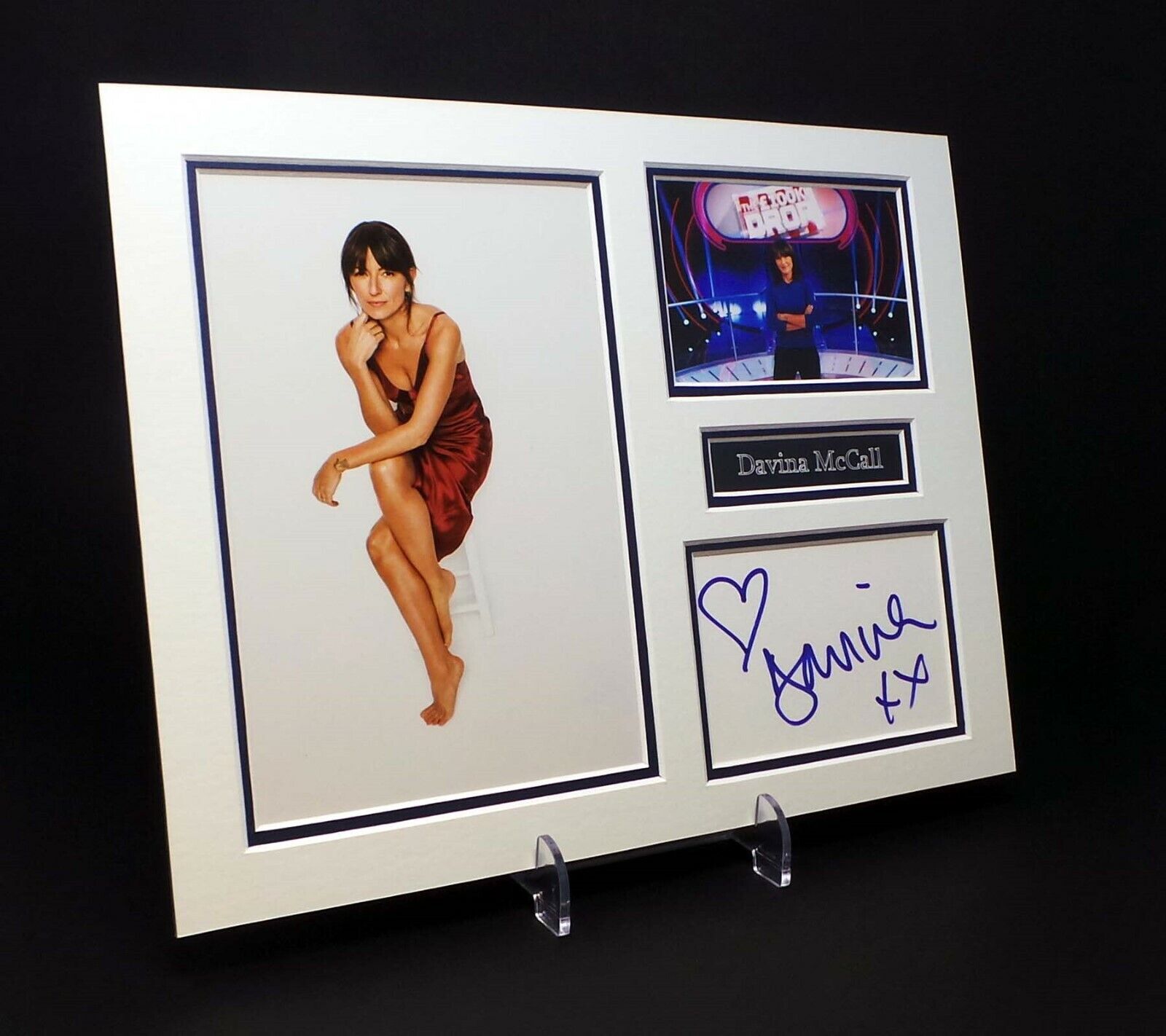 Davina McCALL Signed Mounted Photo Poster painting Display AFTAL Presenter of The 100k Drop