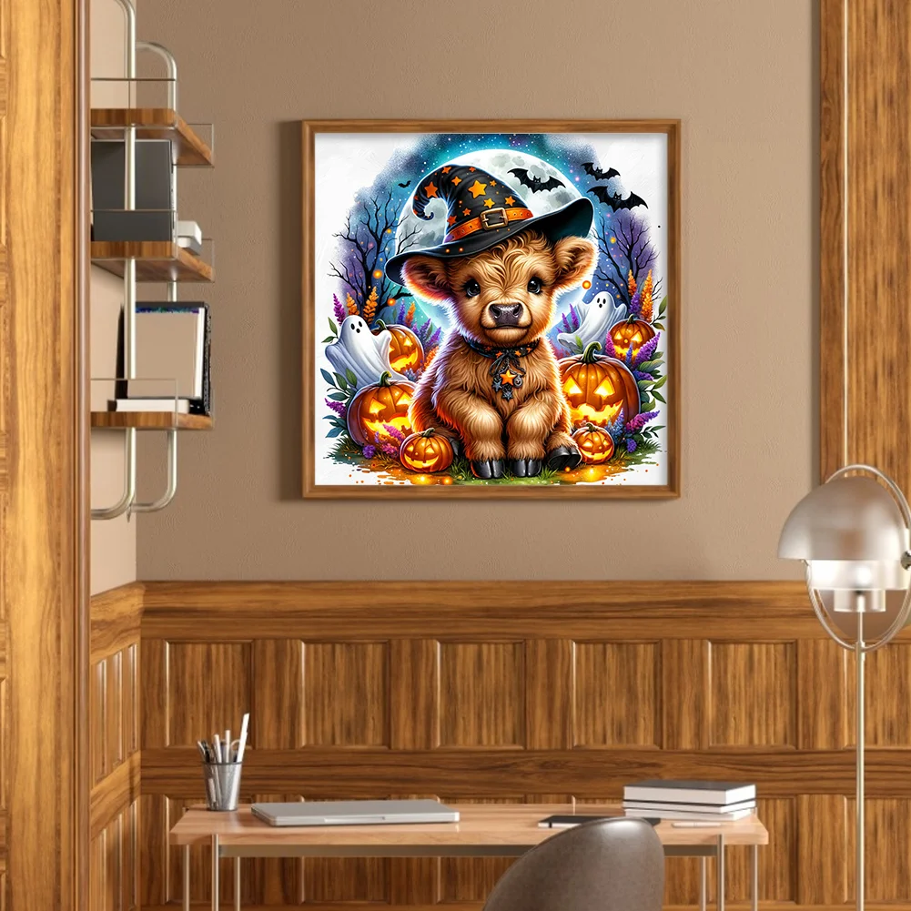 Diamond Painting - Full Round Drill - Halloween Cattle(Canvas|40*40cm)