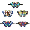 5Pcs PU Butterfly Diamond Embroidery Painting Hairpins