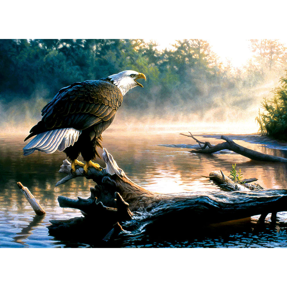 

Eagle and Lighthouse - Round Drill Diamond Painting - 40*30CM, Round diamond 30*40cm, 501 Original