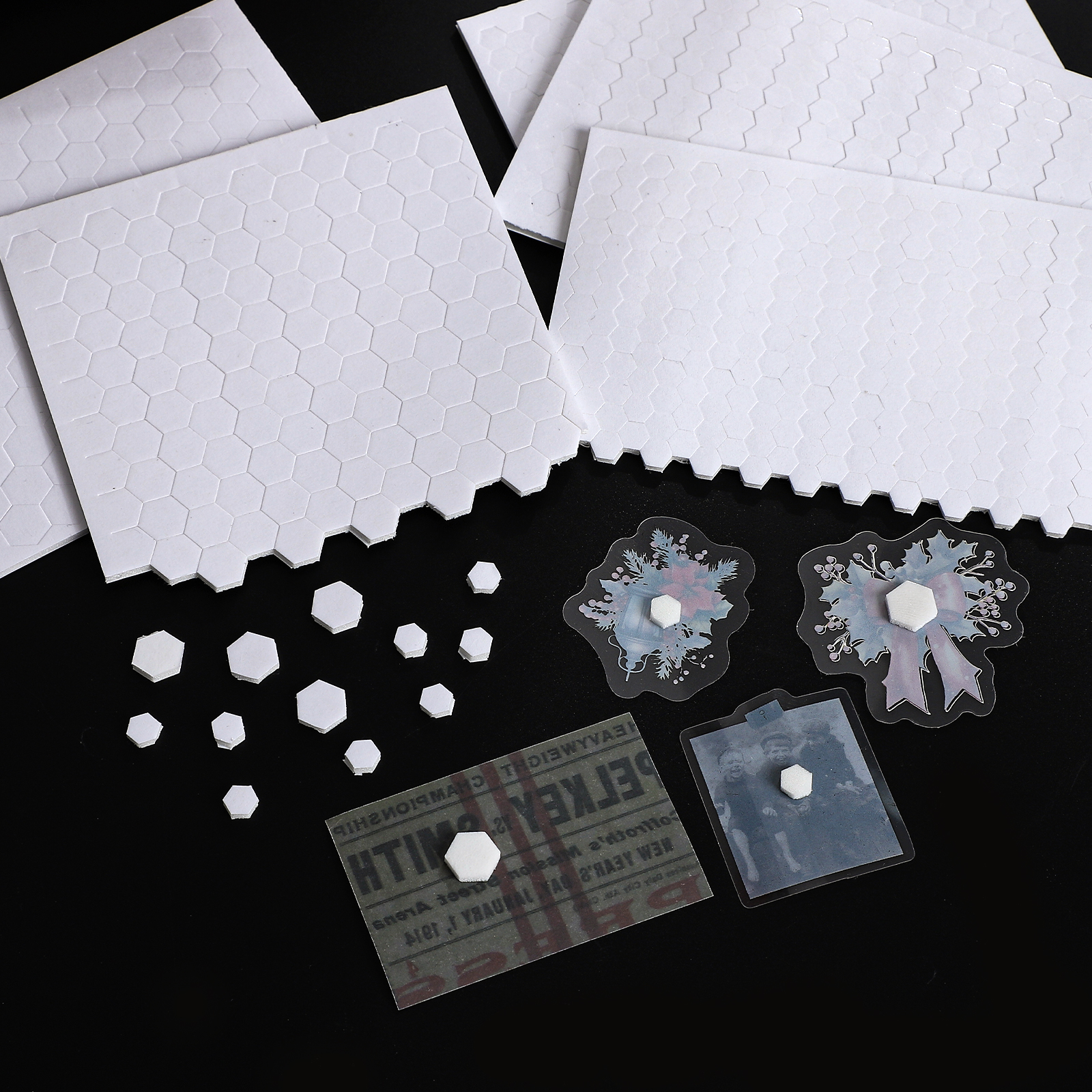 저널세이 육각형 EVA 폼 양면 테이프 스티커 5개 세트