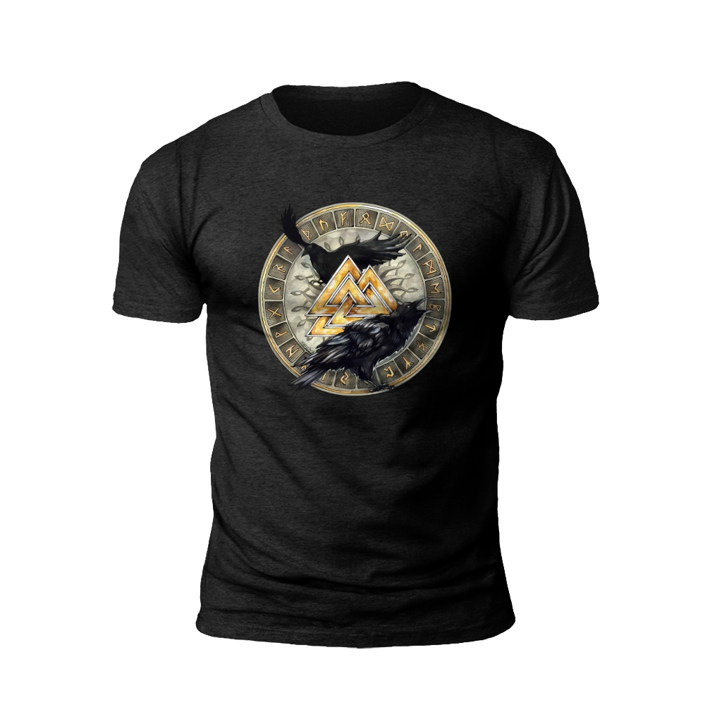 Raven's Runic Circle T-shirt
