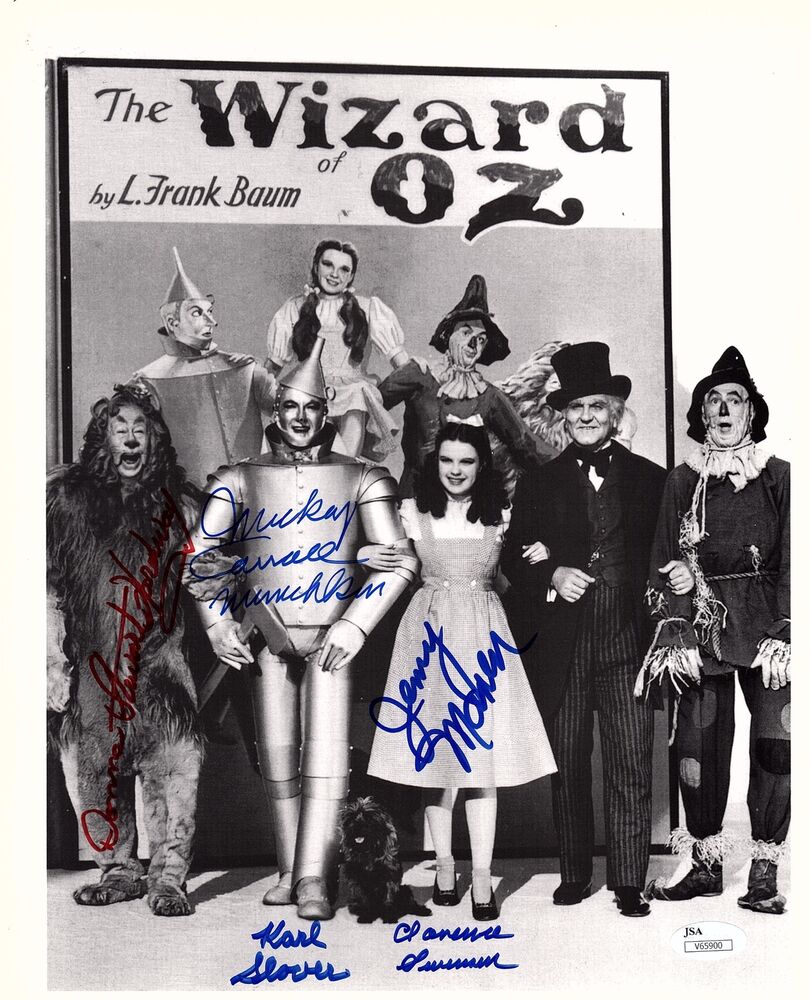 The Wizard of Oz Munchkins Autograph 11x14 Photo Poster painting Autograph Multi Signed