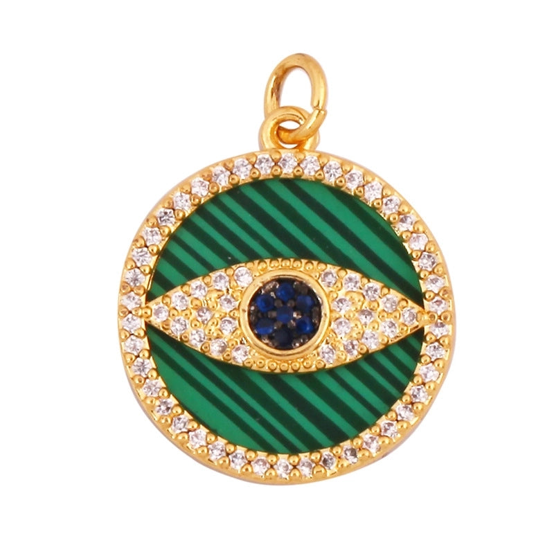 1 Piece Copper Zircon Devil’s Eye Pendant Jewelry Accessories