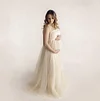 Maternity Sexy Props Elegant Splicing Mesh Maxi Dress