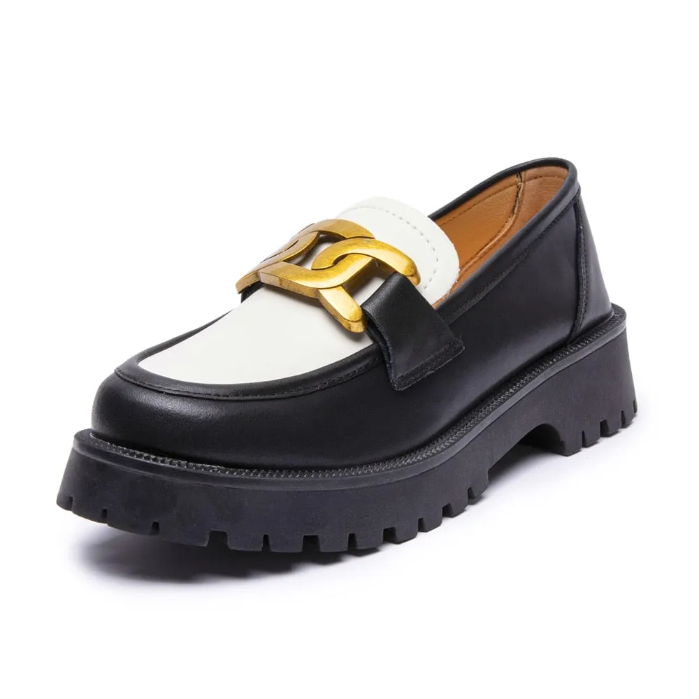 Classic Women Loafers Shoes Genuine Leather Spring 2022 Office Lady Daily Thick-soled Sneakers Casual Trend Girl Shoes Students