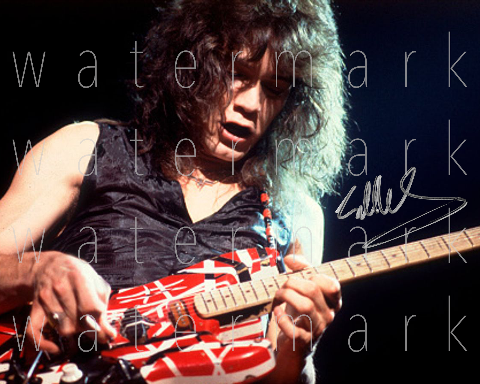 Eddie Van Halen signed 8X10