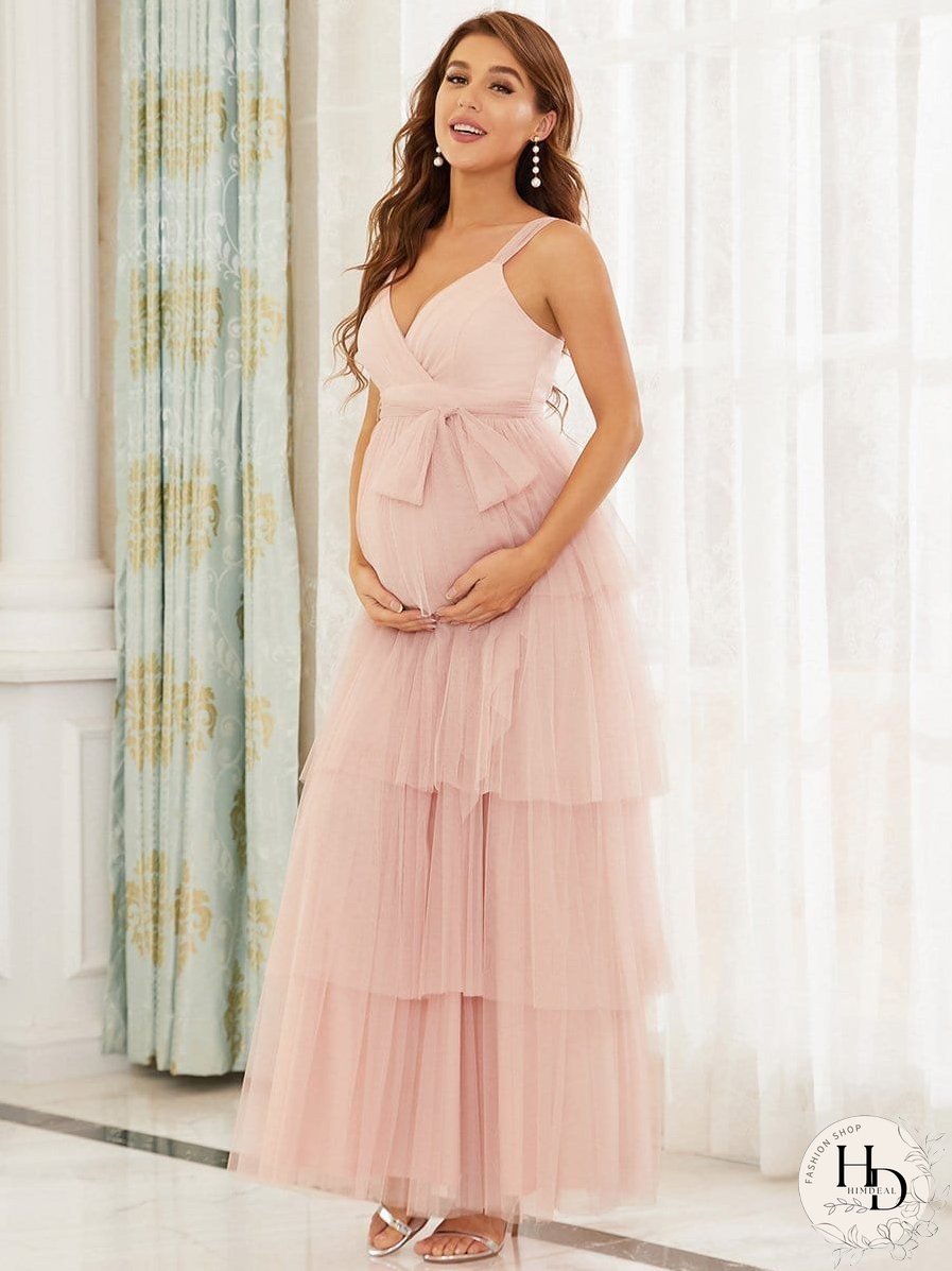 V-Neck Maternity Dress