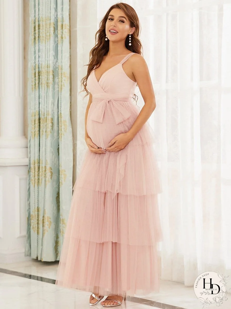 V-Neck Maternity Dress