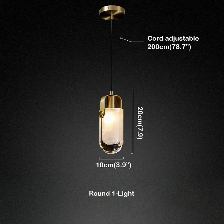 Capsule Oval crystal pendant Light Vjlight