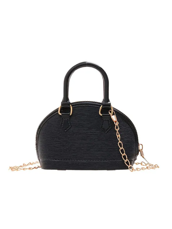 Chains Geometric Zipper Crossbody Bags Satchels