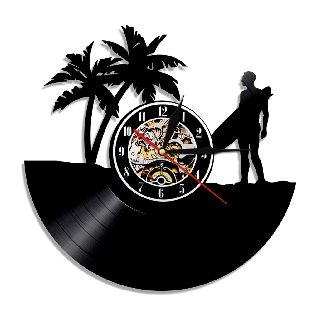 

Summer Time Clocks Aloha State Hawaii Su - Vinyl Record Wall Clock - Without LED, 501 Original