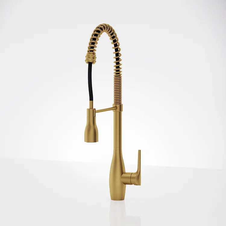  EVERSTEIN Commercial Spring Pull-Down Kitchen Faucet Brushed Gold 